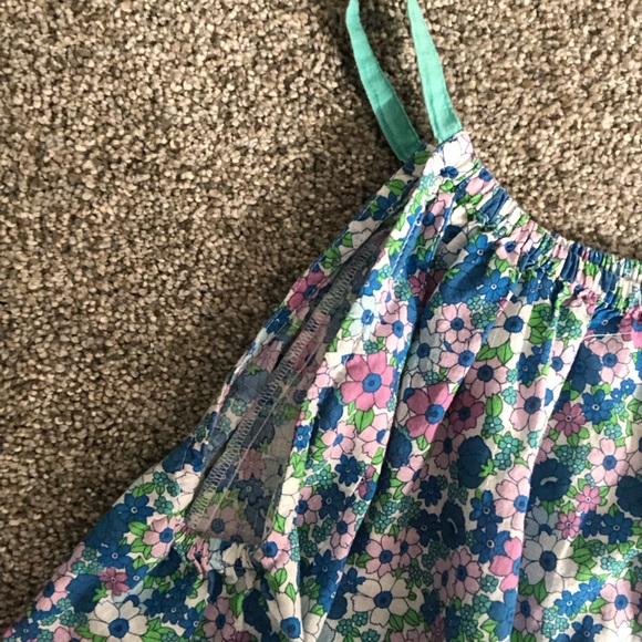 Mini Boden Printed Dress Set in Sea Breeze Blue Floral Print Size 7-8 Years - Picture 11 of 16